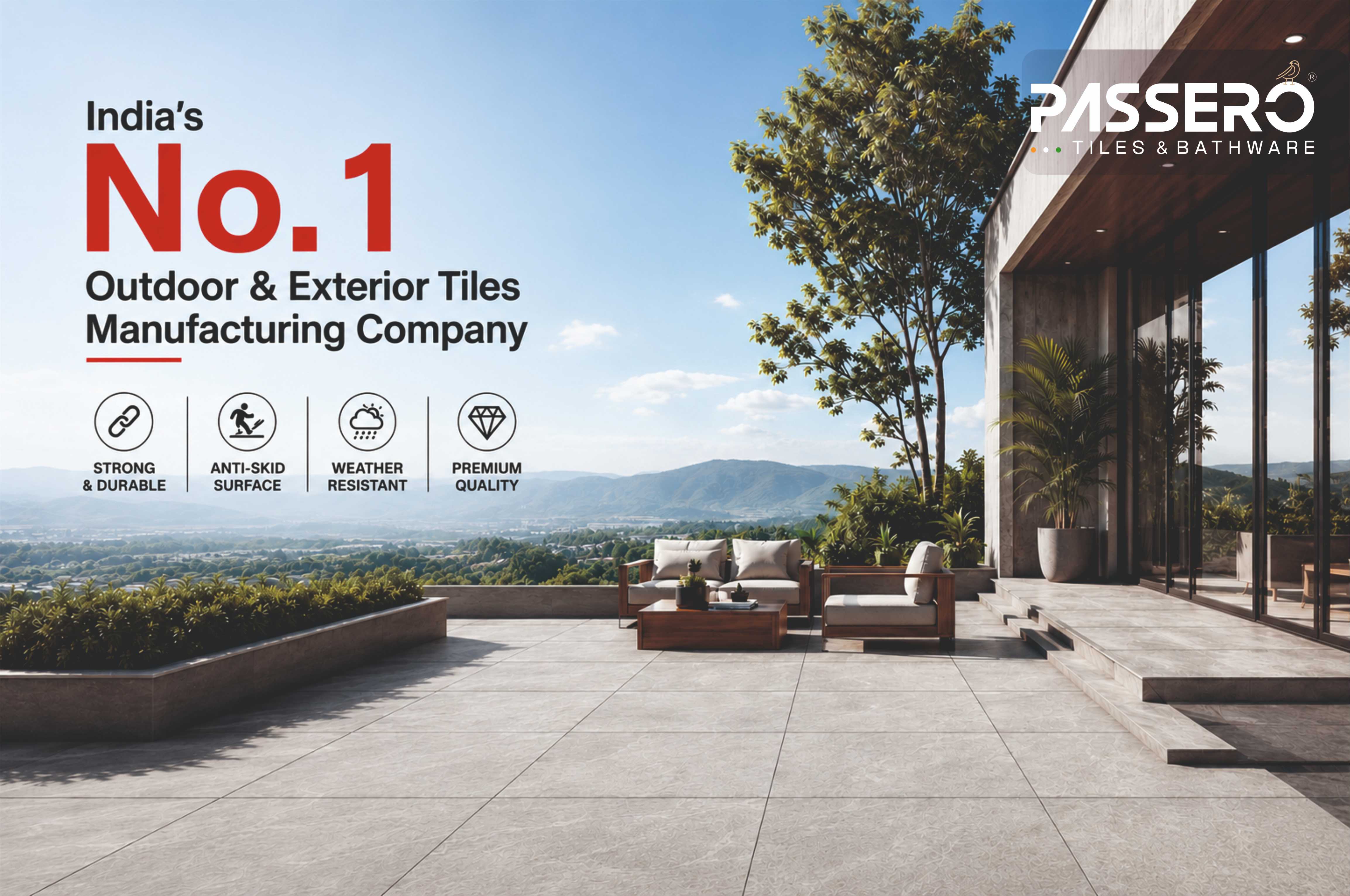 India’s No. 1 Outdoor & Exterior Tiles