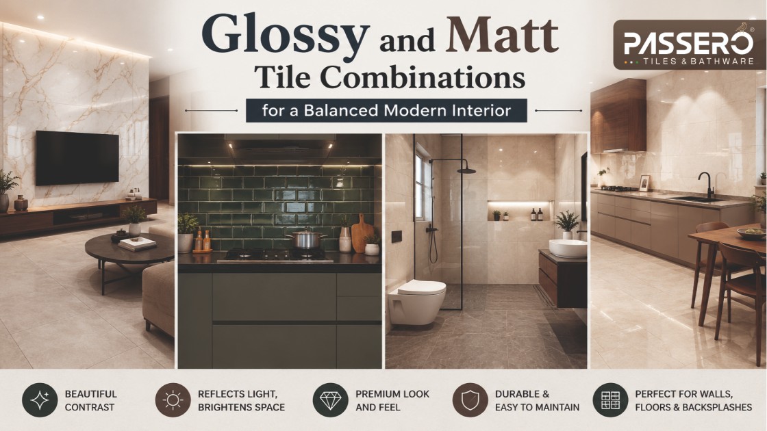 Glossy and Matt Tile Combinations