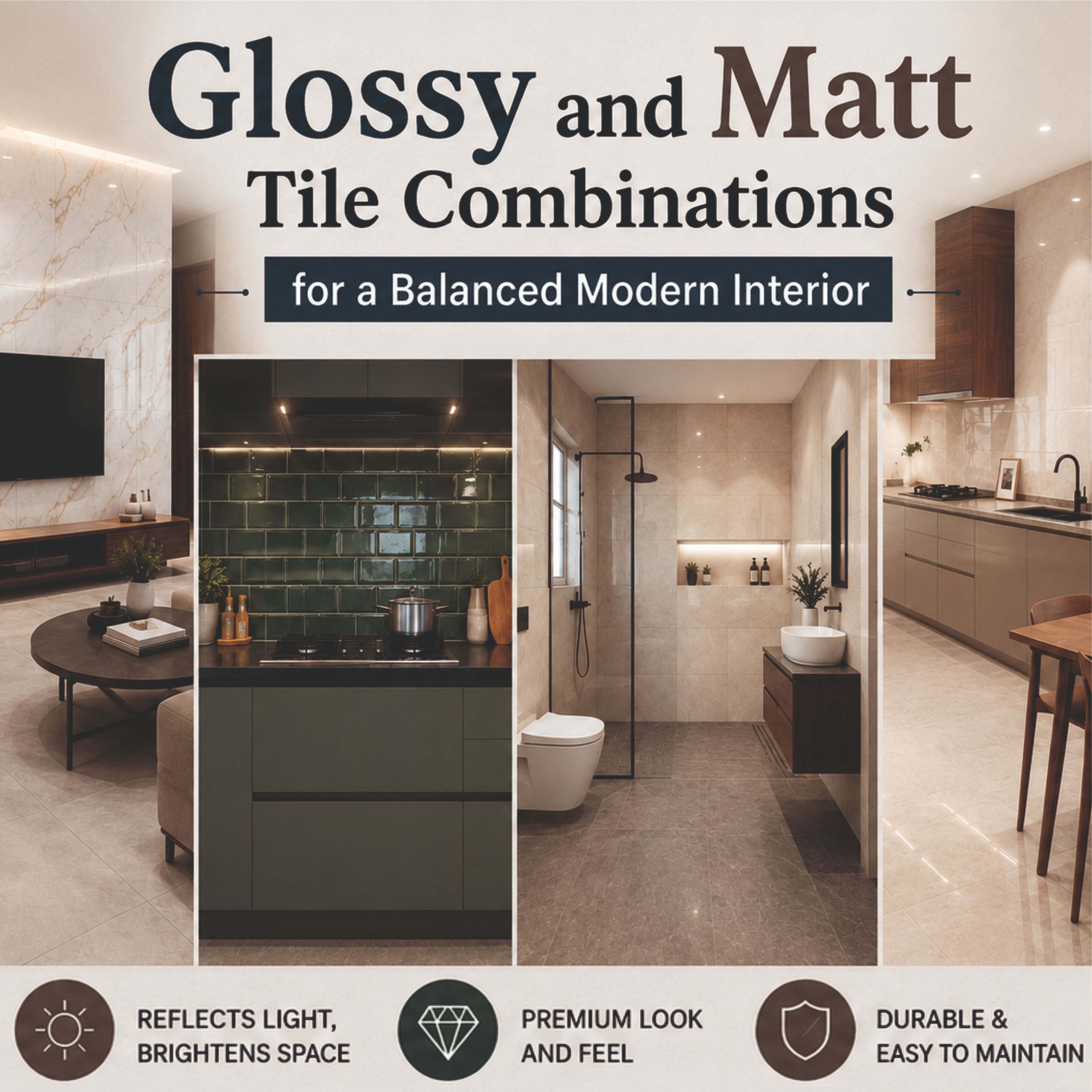 Glossy and Matt Tile Combinations