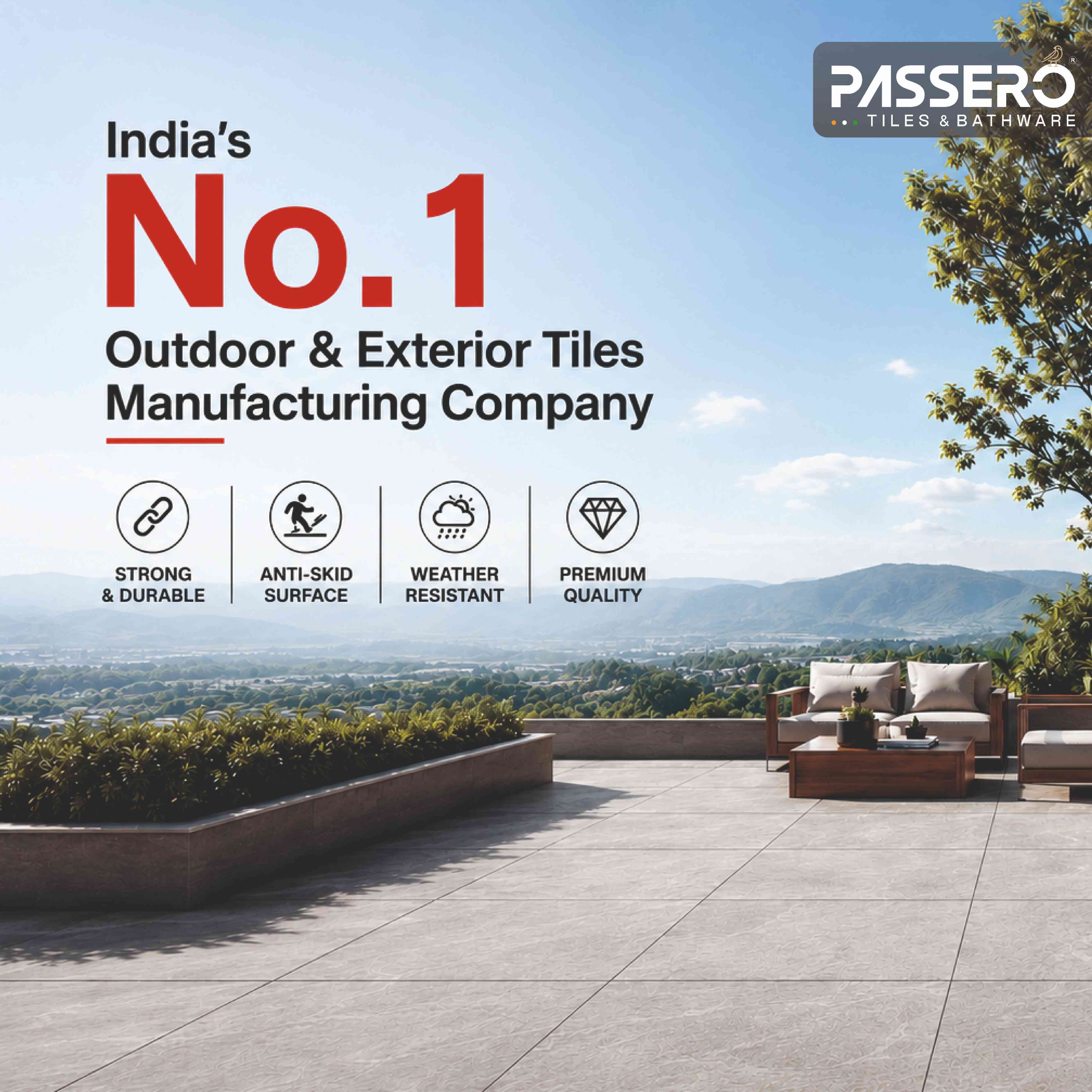 India’s No. 1 Outdoor & Exterior Tiles